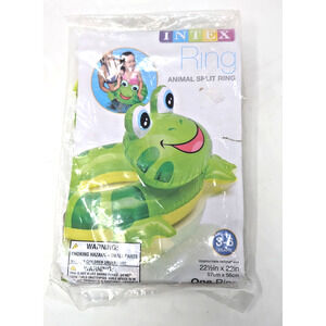 Intex Frog Animal Split Ring Float Ages 3-6 22x22 Green Pool Summer Water Toy